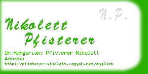 nikolett pfisterer business card